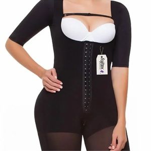 Fajitex Compression Bodysuit Shapewear, Black, L